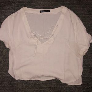 Brandy Melville Tie Crop Shirt